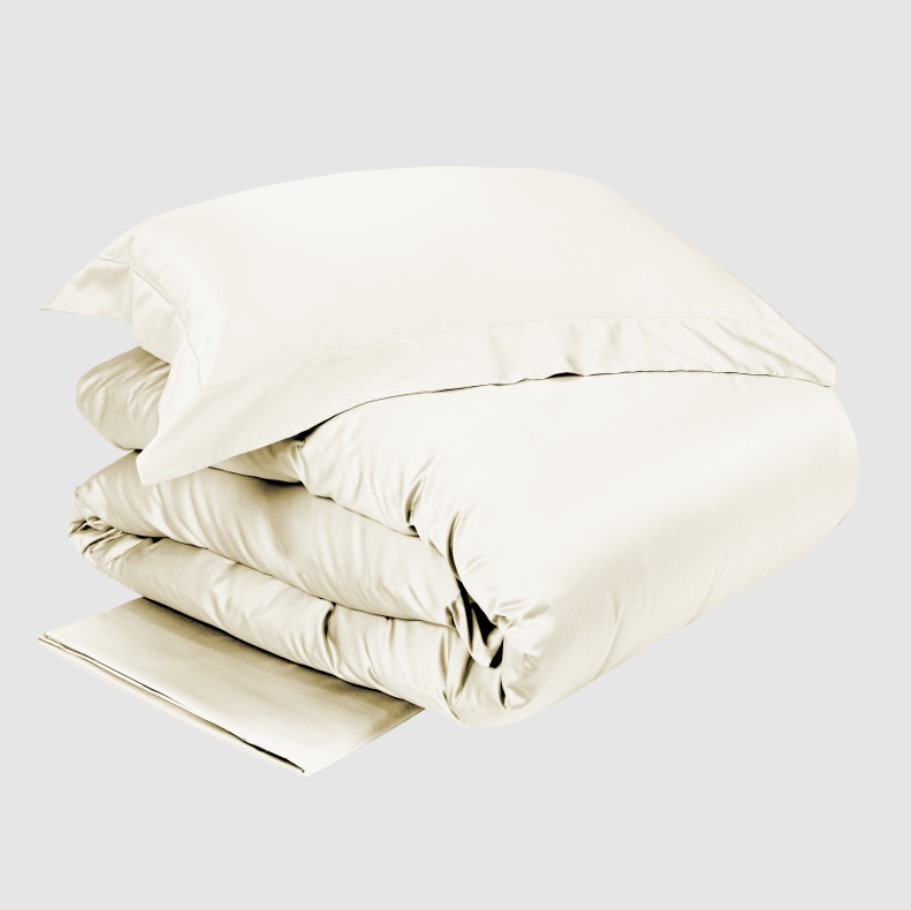 Lenjerie de pat Borgonuovo 250X200 bianco seta