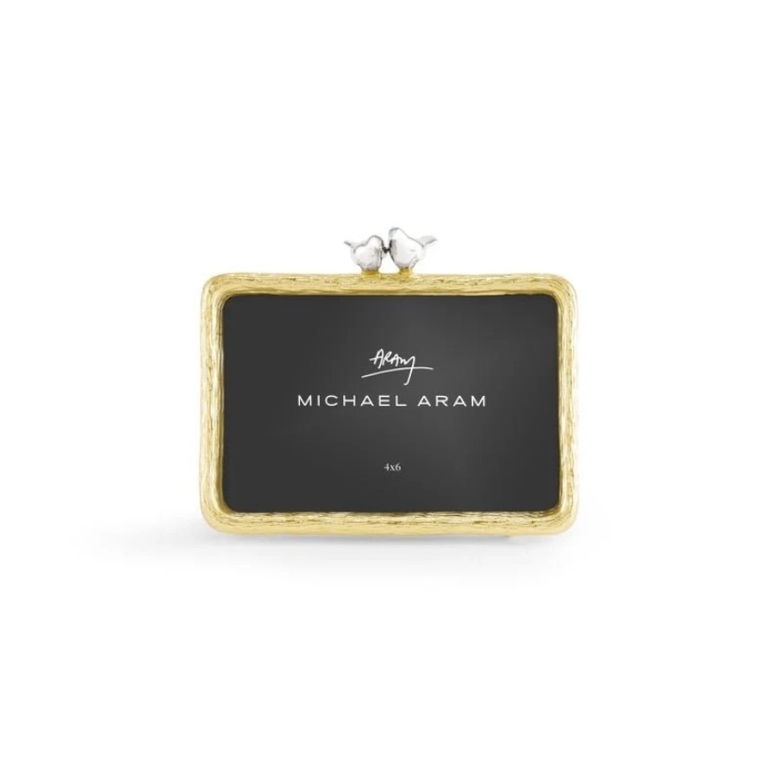 Lovebirds Silver & Gold Frame 4X6