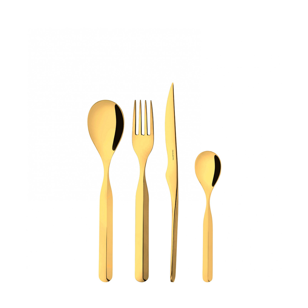 Vidal Gold Set of 24 cutlery in wooden box