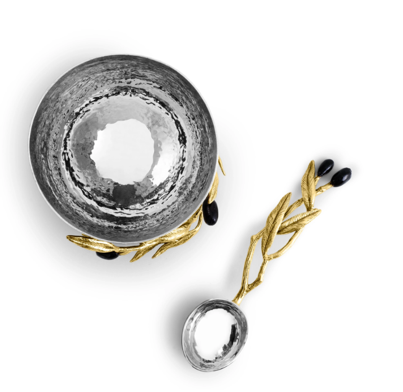 Olive Branch Чаша для орехов с ложкой