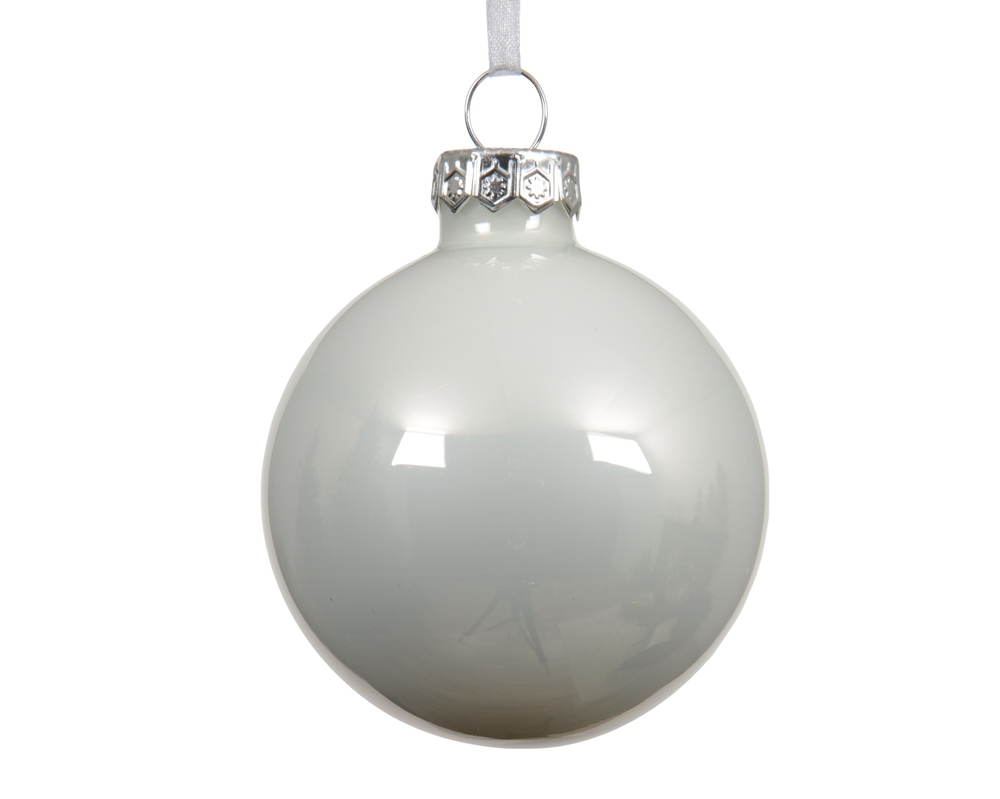 Jucărie brad Glass Enamel D15 Winter White