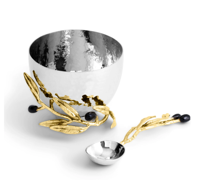 Olive Branch Чаша для орехов с ложкой