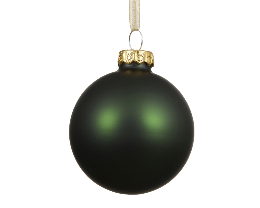Елочная игрушка Glass Matt D15 Pine Green