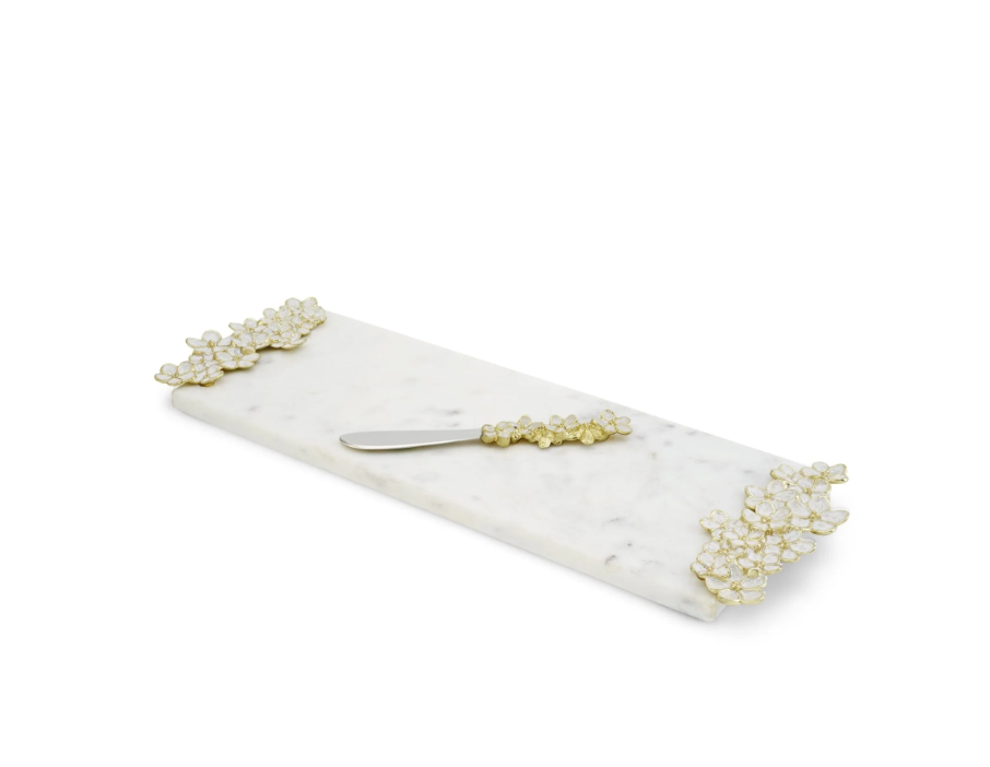 Cherry Blossom Small Cheese Board w/ Knife