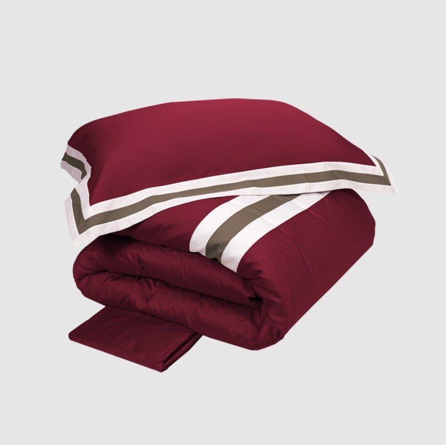 Постельное белье Sentieri 220X200 Burgundy-Corteccia