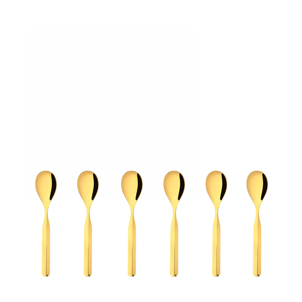 Vidal Gold Set of 6 moka spoons in a Gift Box 