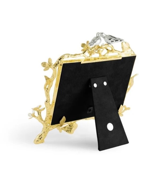 Lovebirds Silver & Gold Frame 5X7