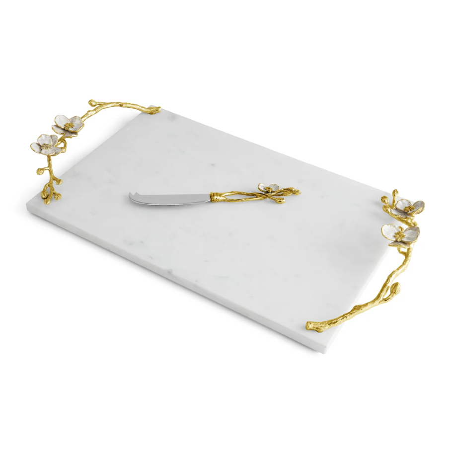 Orchid Cheese Board with Knife