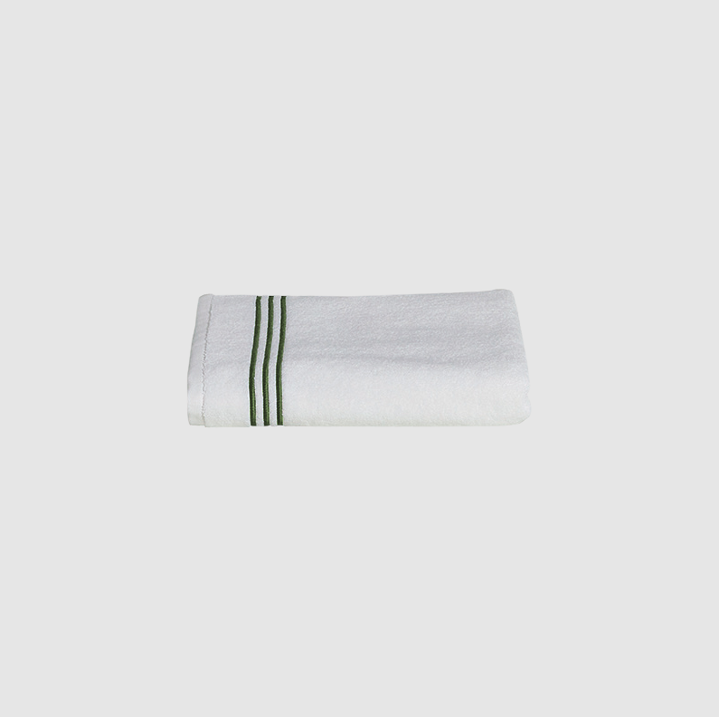 Bath Towel Isola Bianco+Verde Bosco