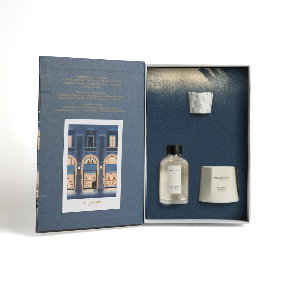 Gift set Christmas Diffuser & Candle Zucchero & Vaniglia