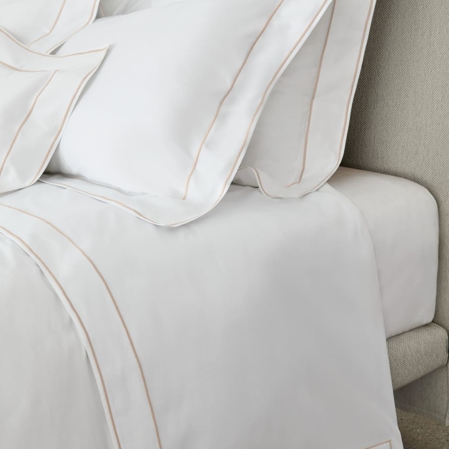 Set of 2 pillowcases Isola 65X65 Bianco+Torrone