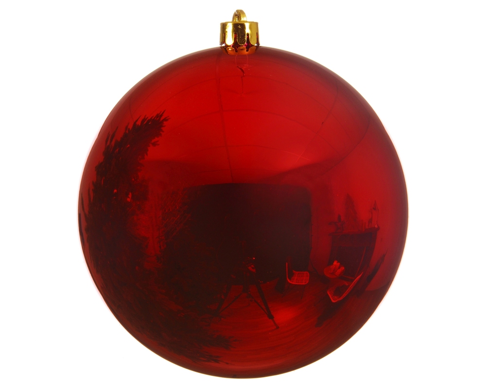 Елочная игрушка Shiny D20 Christmas Red