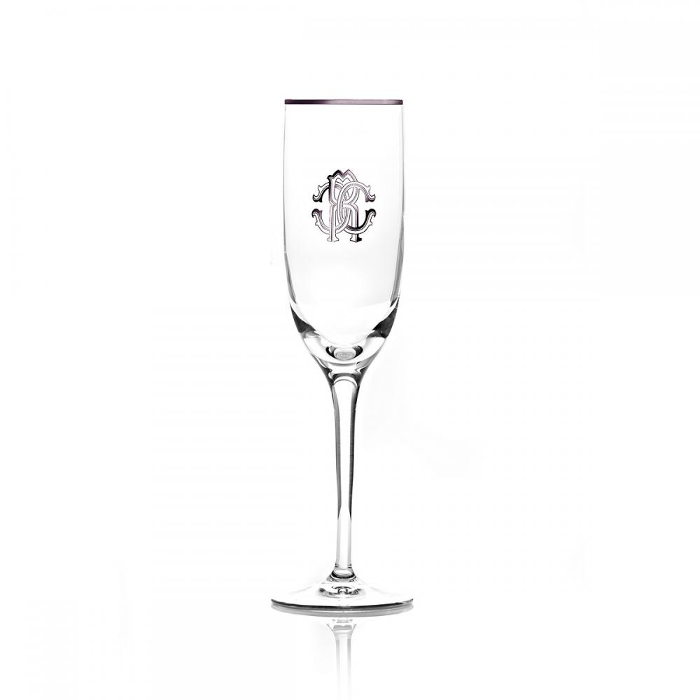 Monogramma Platinum Set of 6 Champagne Glasses