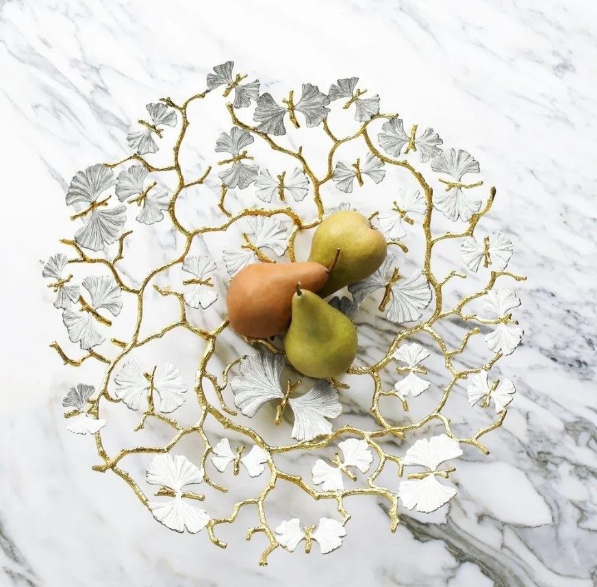 Butterfly Ginkgo Gold Centerpiece Platter