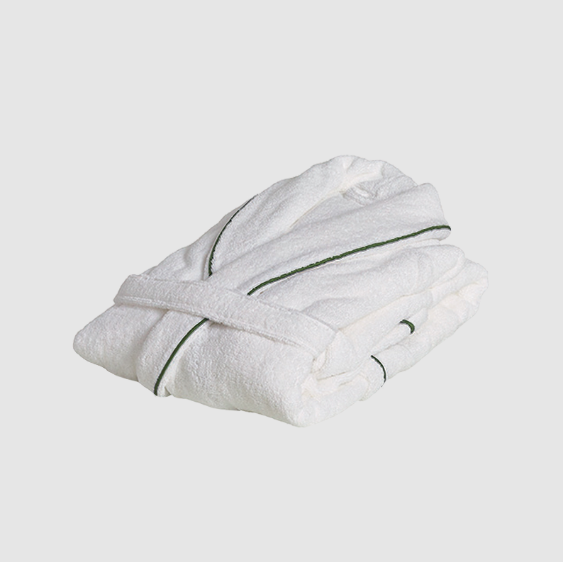 Halat de baie Isola M Bianco+Verde Bosco