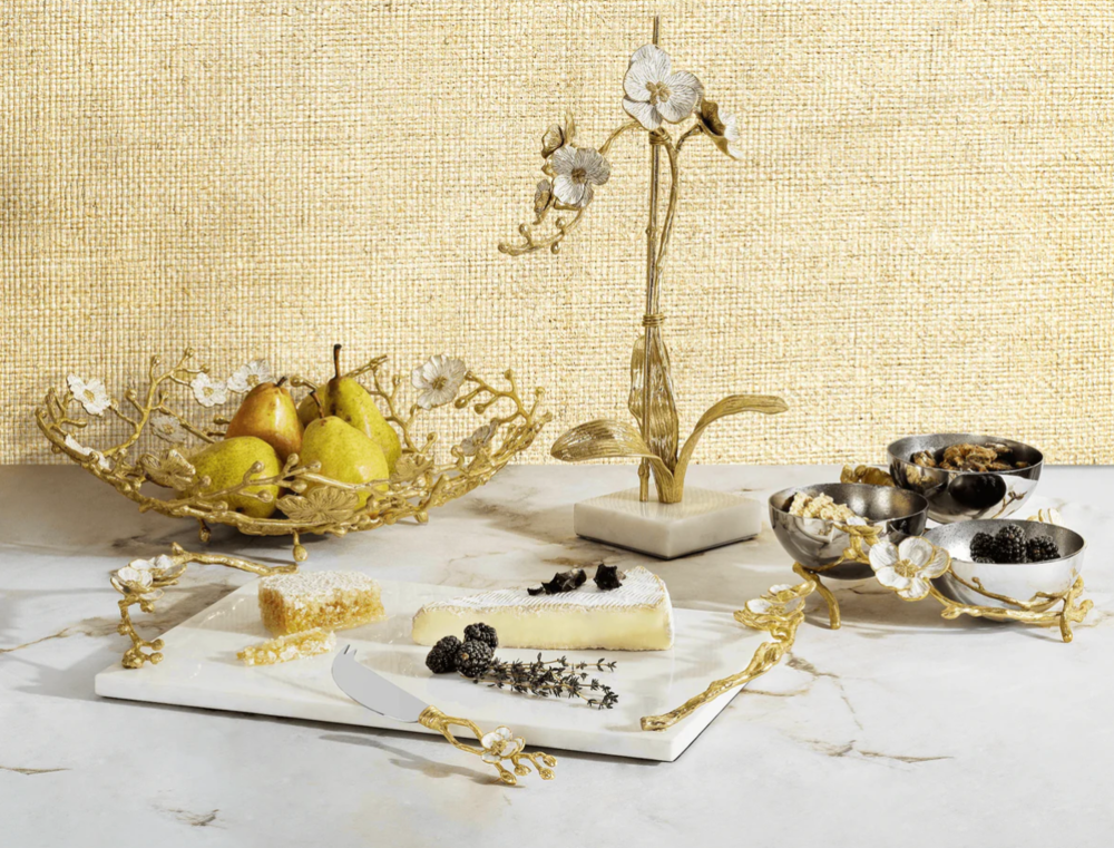 Orchid Cheese Board with Knife