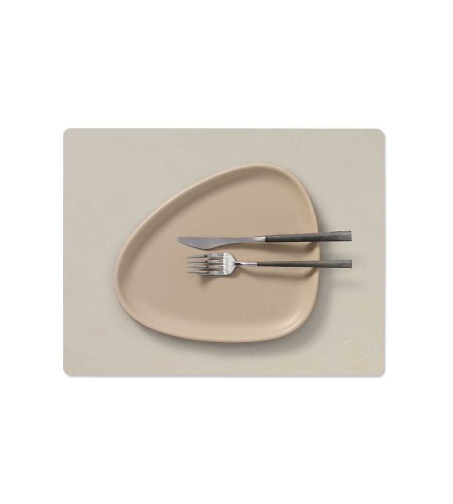 Table Mat Square M Oyster White