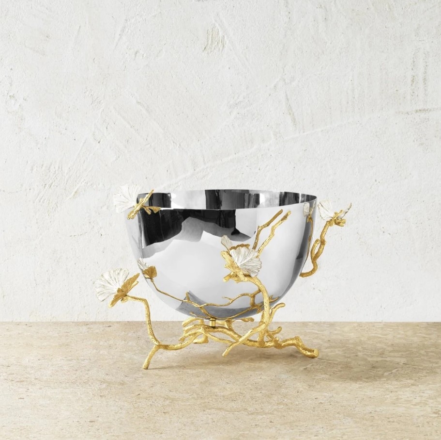 Butterfly Ginkgo Serving Bowl