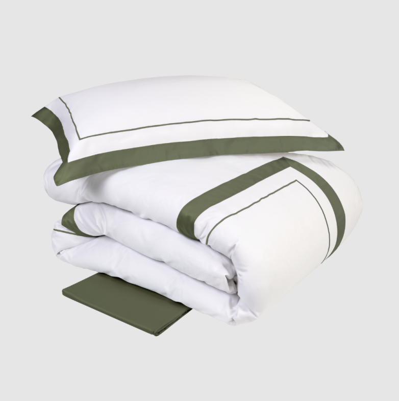 Постельное белье Darsena 220X200 Bianco+Verde