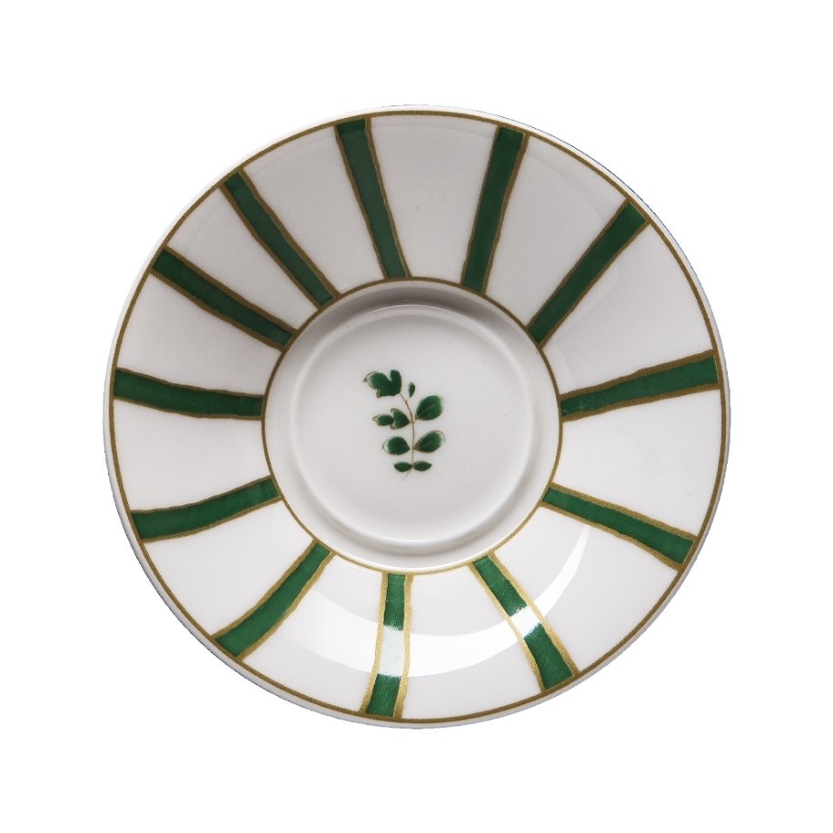 Stripes Green Блюдце для эспрессо