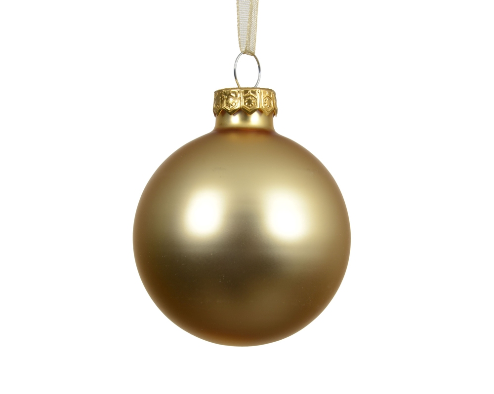 Christmas tree decoration Glass Matt D10 Light Gold