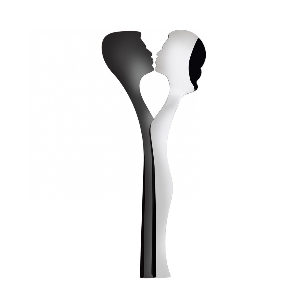 Abbraccio Set de tacâmuri pentru servirea salatei Steel/Black