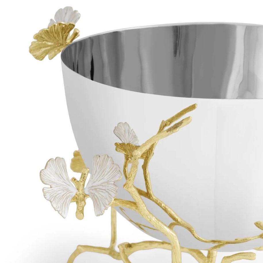 Butterfly Ginkgo Serving Bowl