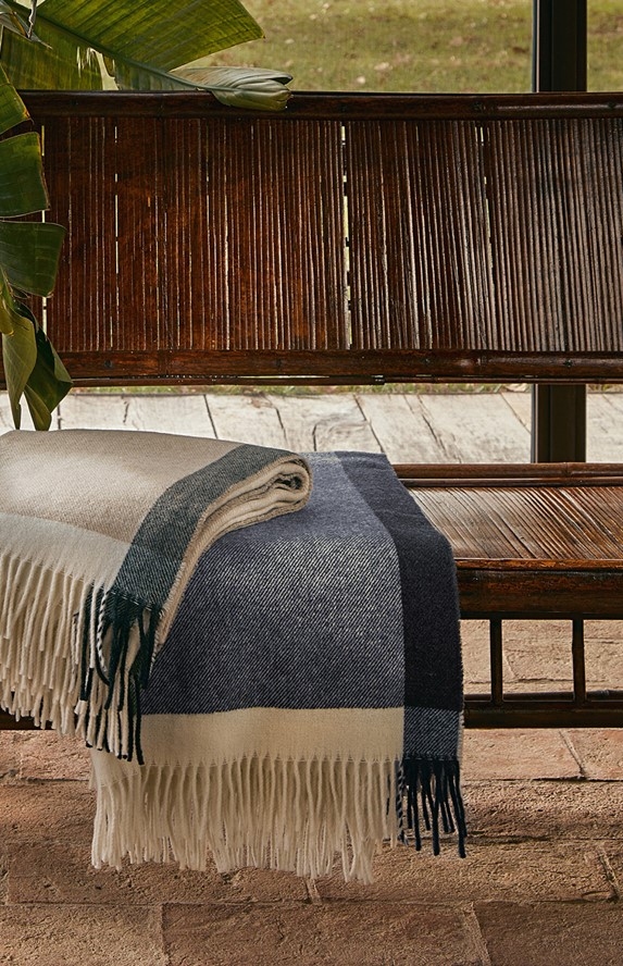 Blanket Cornici 130X170 blu