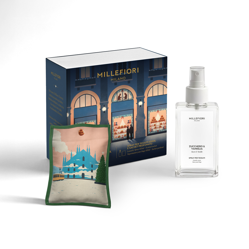 Gift set Christmas Laundry Spray & Sachet Zucchero & Vaniglia