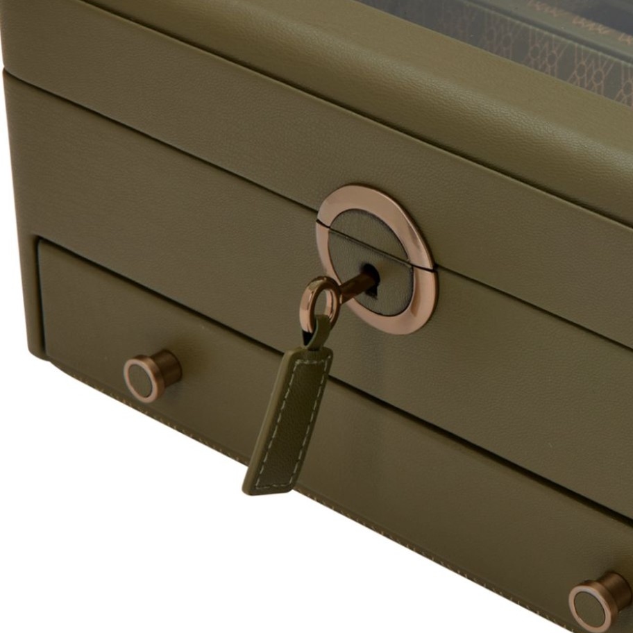 Earth Watch Stand and Jewelry Box Olive