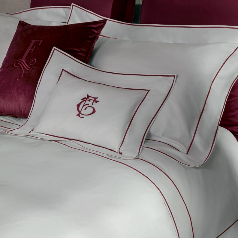 Lenjerie de pat Isola 250X220 Bianco+Burgundy