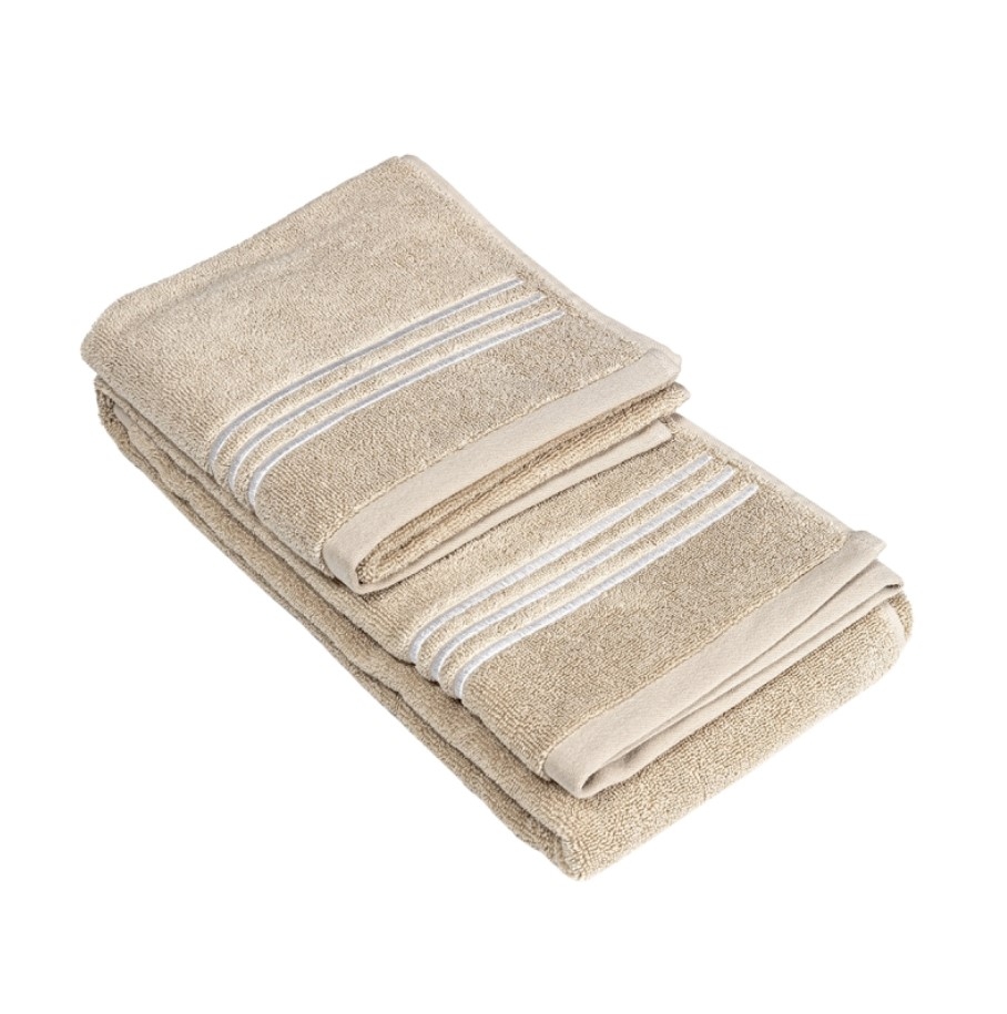 Set of 2 towels Isola Corda+Bianco