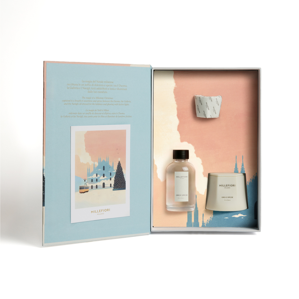 Gift set Christmas Diffuser & Candle Oro e Spezie