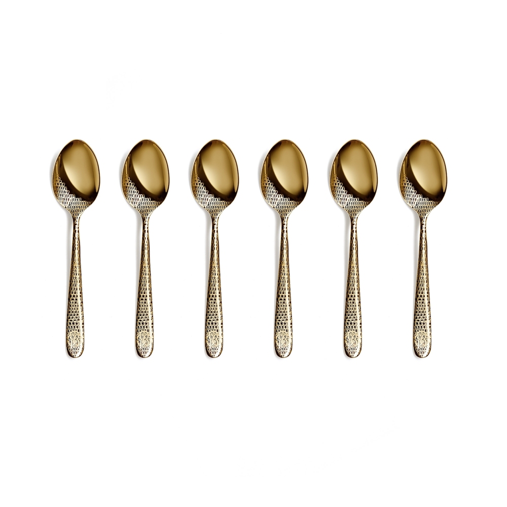 Lizzard Gold Set de 6 linguri pentru desert 