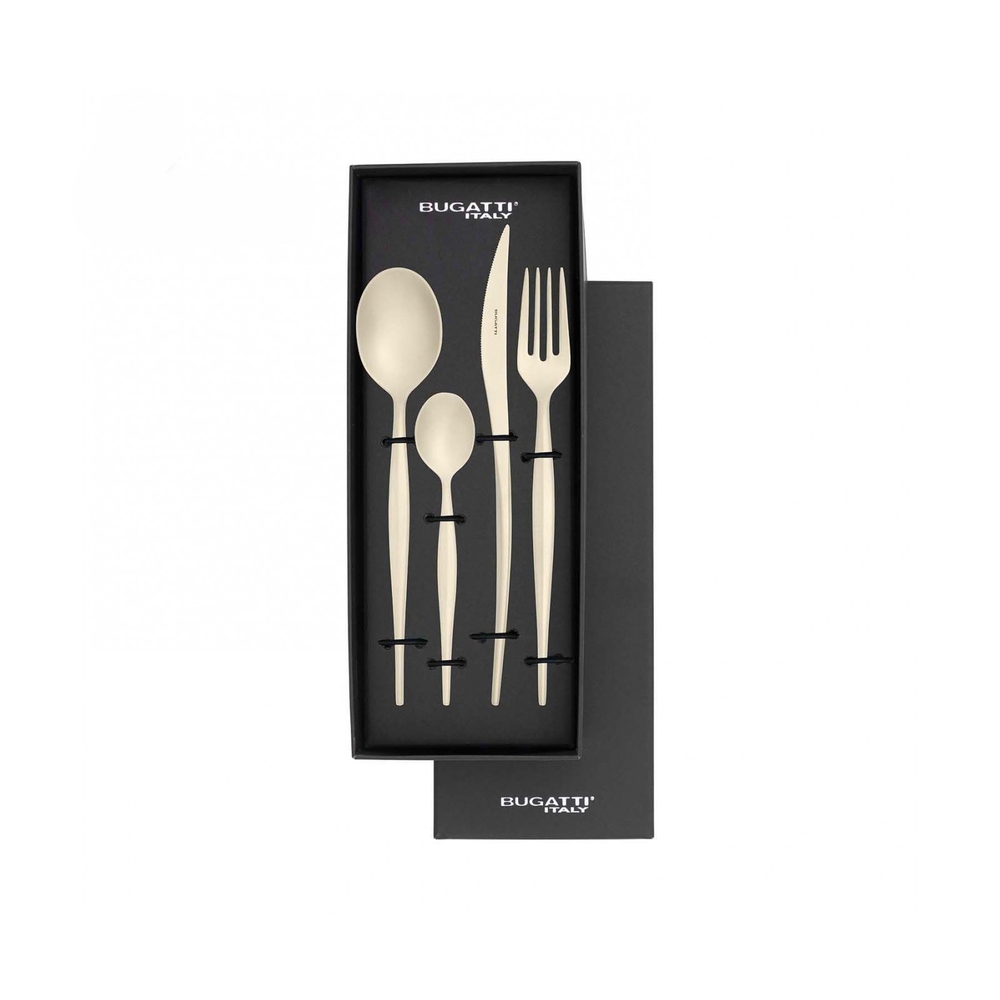 Natura Champagne Set of 24 cutlery in Lux box