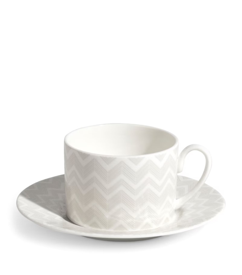 Zig Zag Set of 6 tea cups and saucers