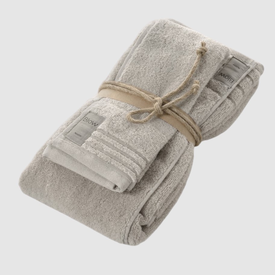 Set of 2 towels Coccola Grigio