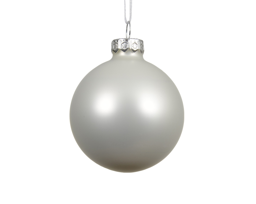 Christmas tree decoration Glass Matt D15 Winter White