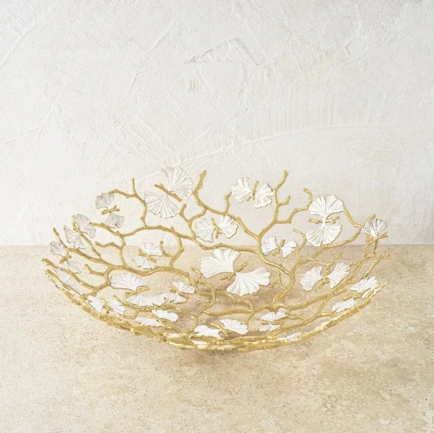 Butterfly Ginkgo Gold Centerpiece Platter