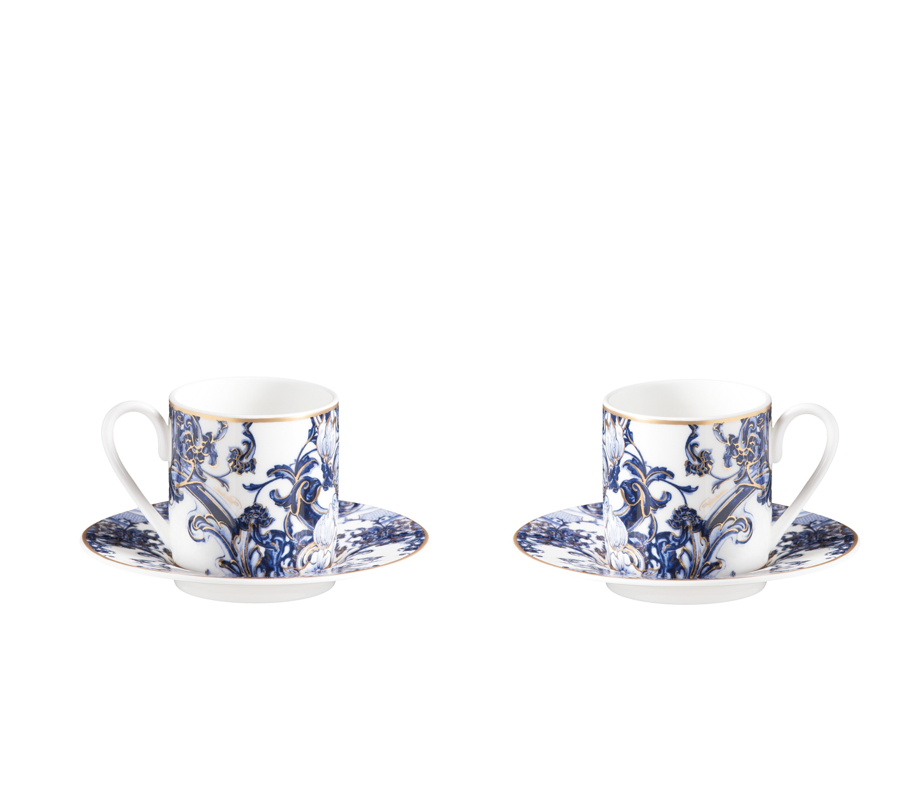Azulejos Set of 2 coffee cups and saucers