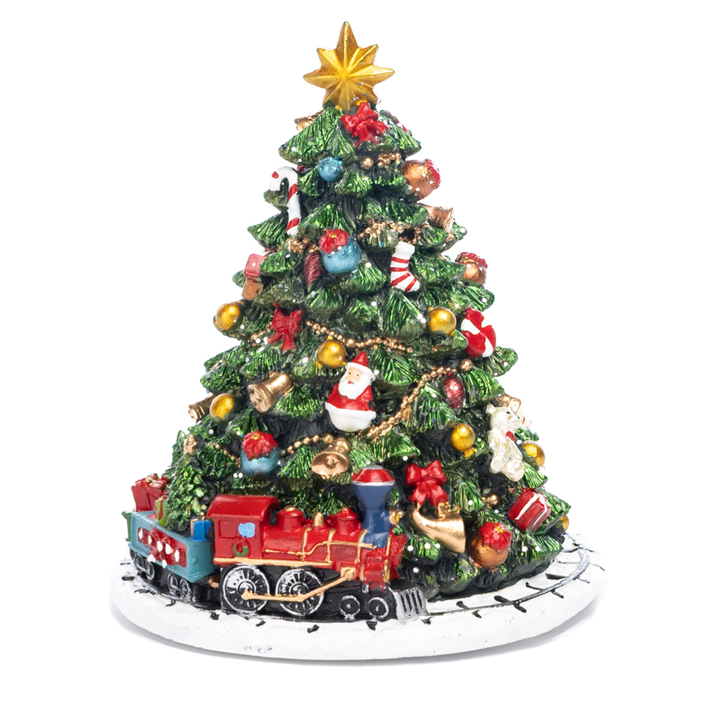 Музыкальная статуэтка Xmas Tree w/train