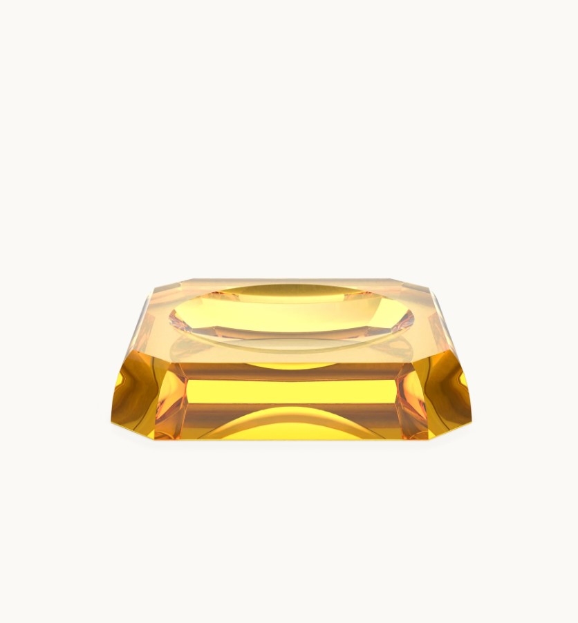 Kristall Мыльница amber