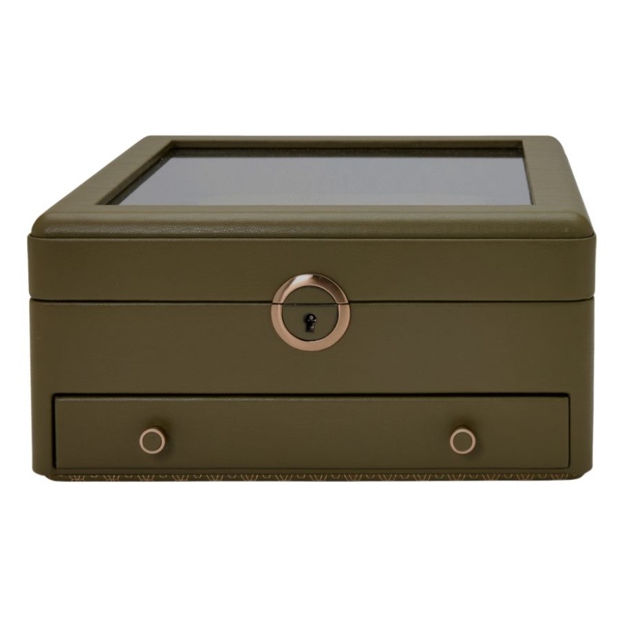 Earth Watch Stand and Jewelry Box Olive