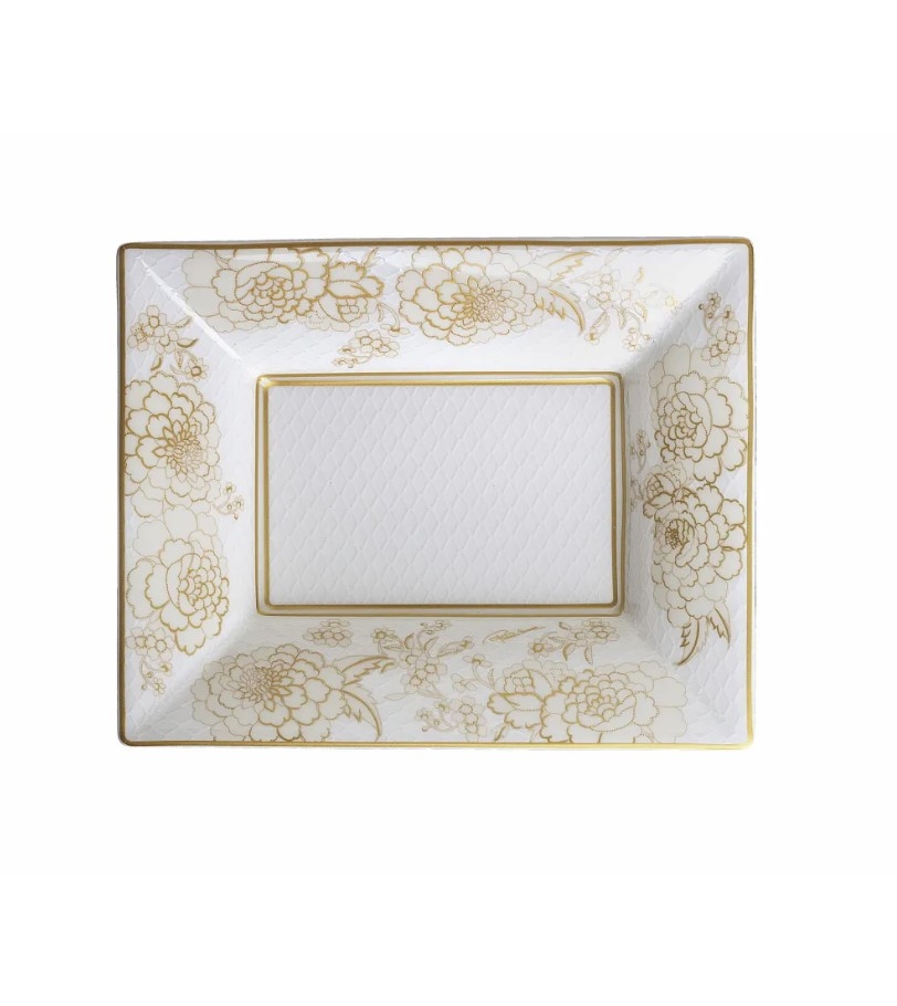 Blooming Roses Rectangular Dish