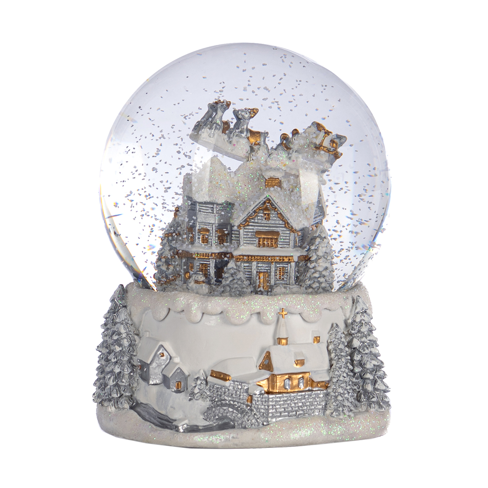 Музыкальный снежный шар XMAS House Scene