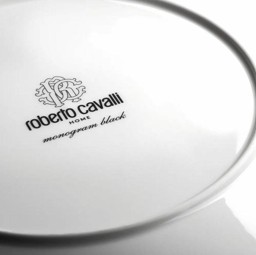 Monogram Black Set de 2 cești de ceai și farfurii