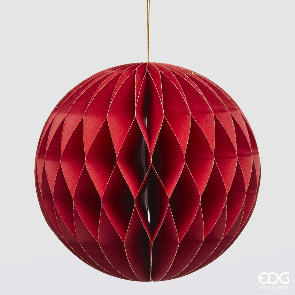 Christmas tree decoration Palla Origami D15 Red