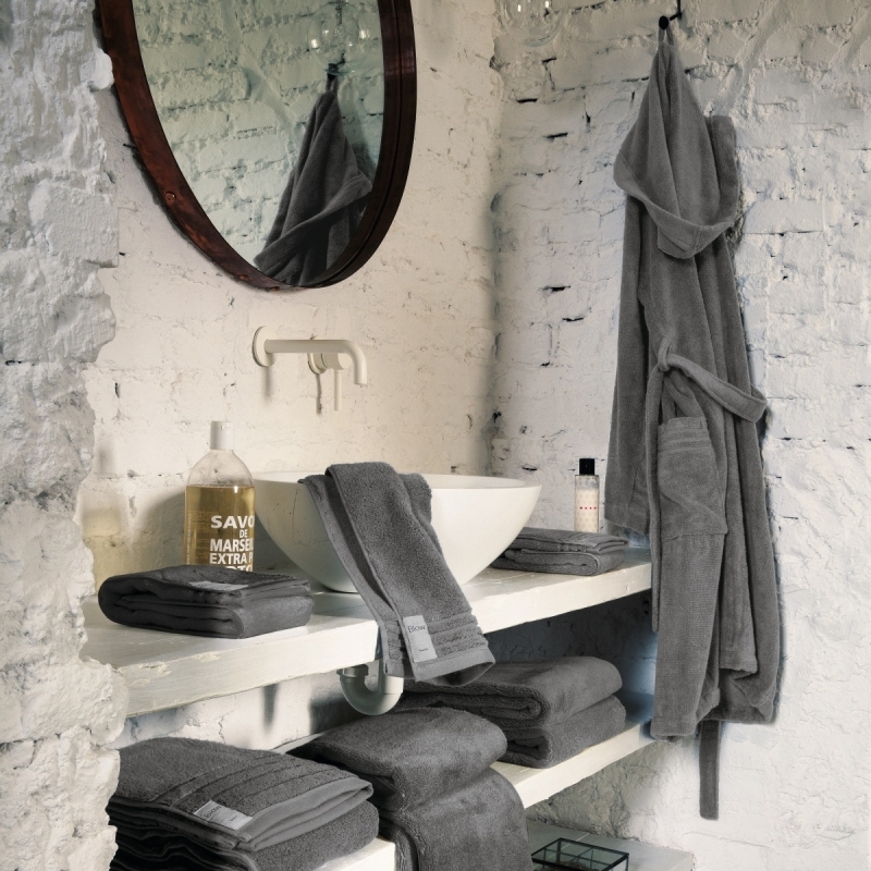 Set of 2 towels Coccola Piombo