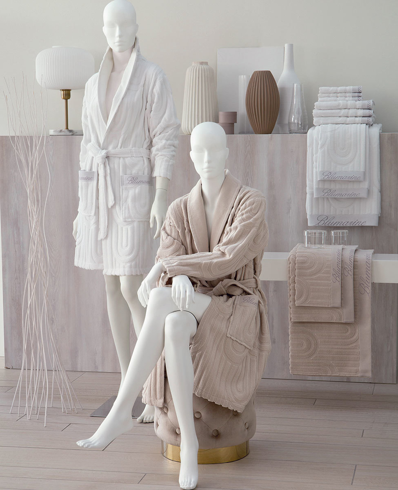 Банный халат Monogram L/XL white