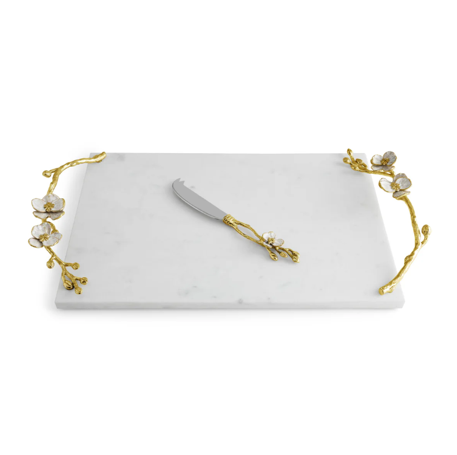 Orchid Cheese Board with Knife